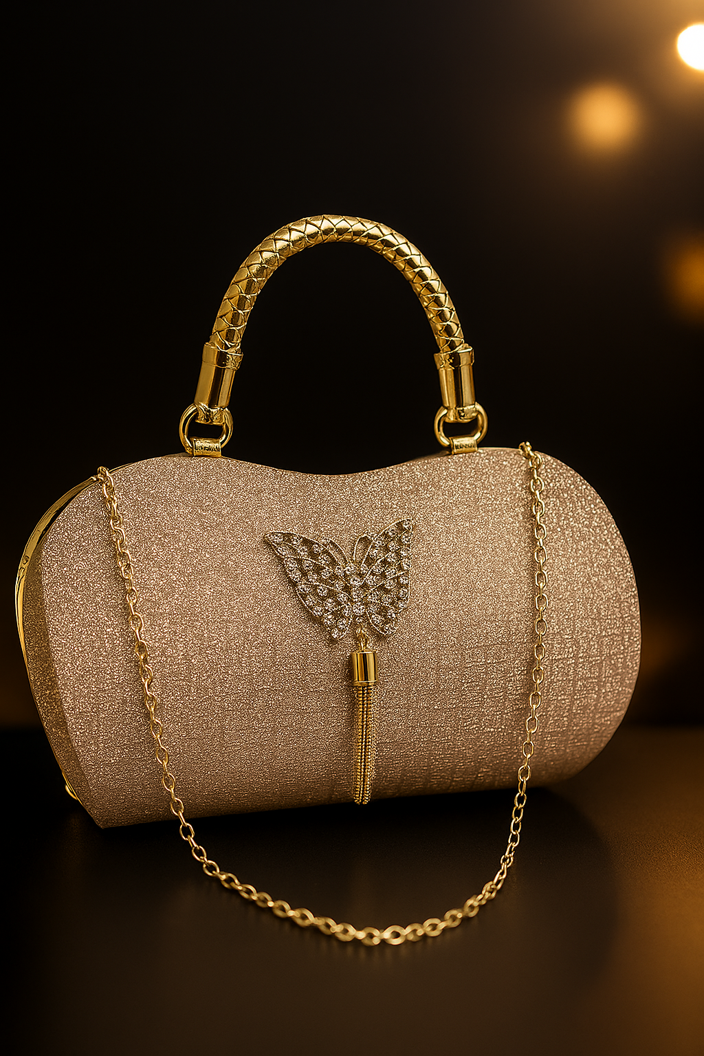 Veera Stylish Bridal Purse / Party Clutch for Women & Girls , Front