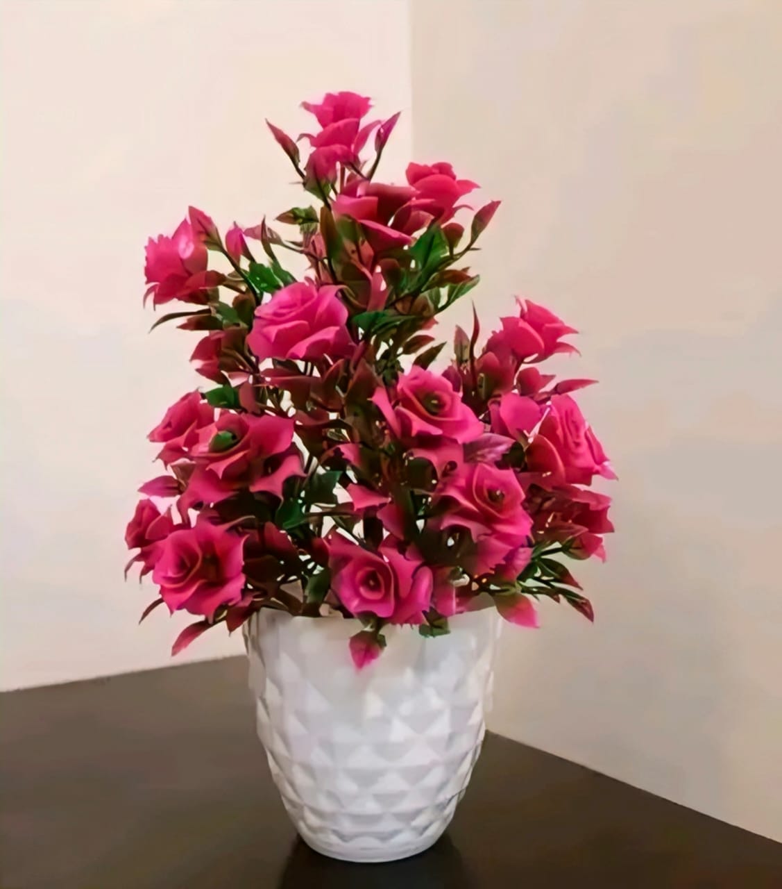 Artificial Rose Flower Pot (2 Set)